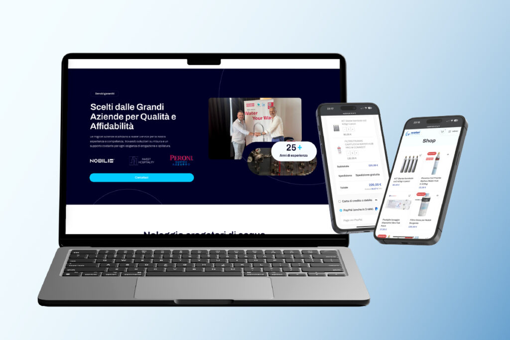 Trampweb - Digital Agency | Servizi digitali per aziende sviluppo sito water service 2